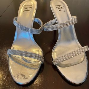INC Shoes, Silver with rhinestones, size 7 1/2